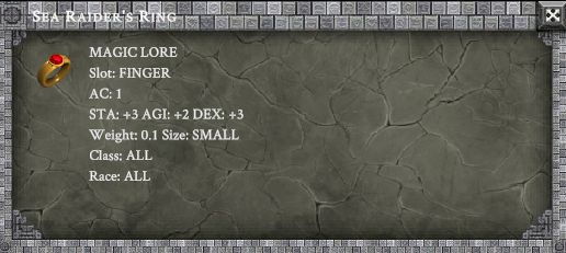 SEA RAIDER'S RING item card